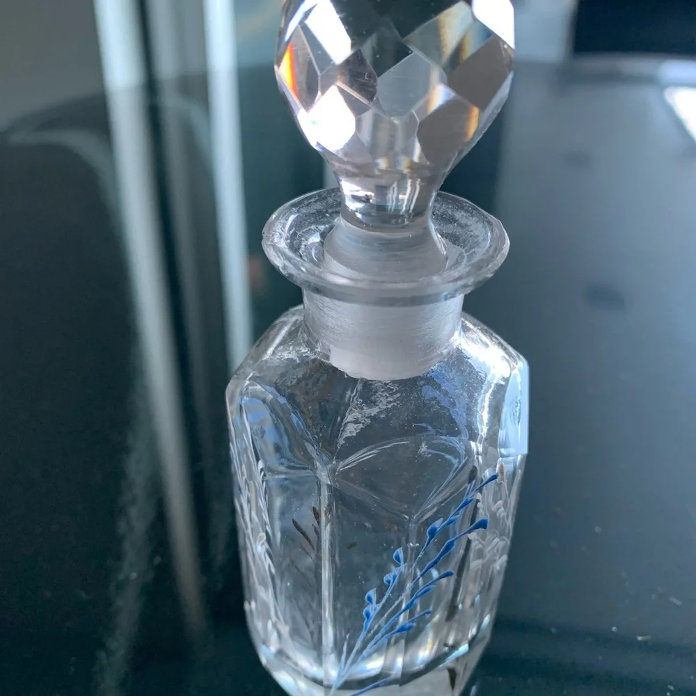 Antique hand painted Victorian bottle